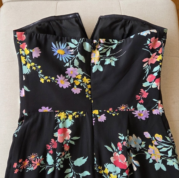 Yumi Kim Silk Date Night Strapless Black Mini Cocktail Dress Sz M Wedding Guest - Picture 5 of 16